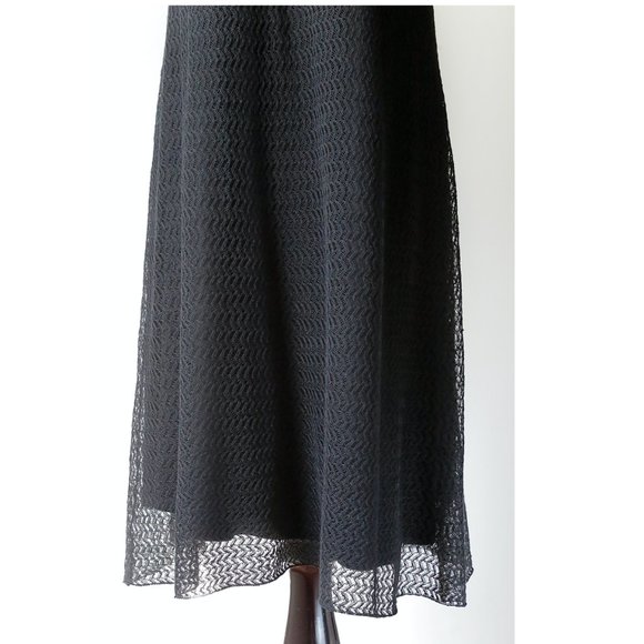 EILEEN FISHER Sheer Black Open Knit Tank Dress XS - Picture 8 of 12
